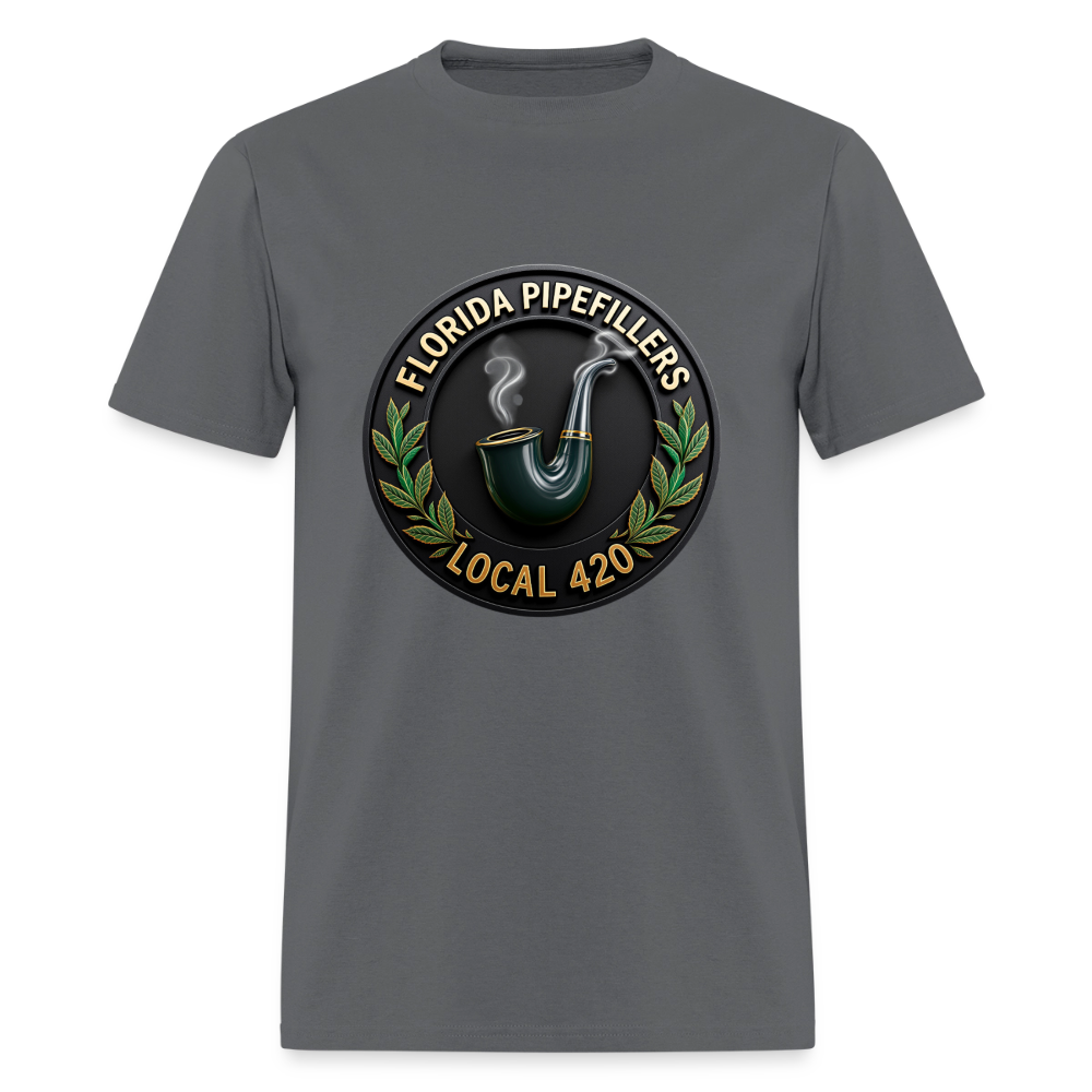FLORIDA PIPEFILLERS LOCAL 420 F/B DESIGN Men's T-Shirt - charcoal