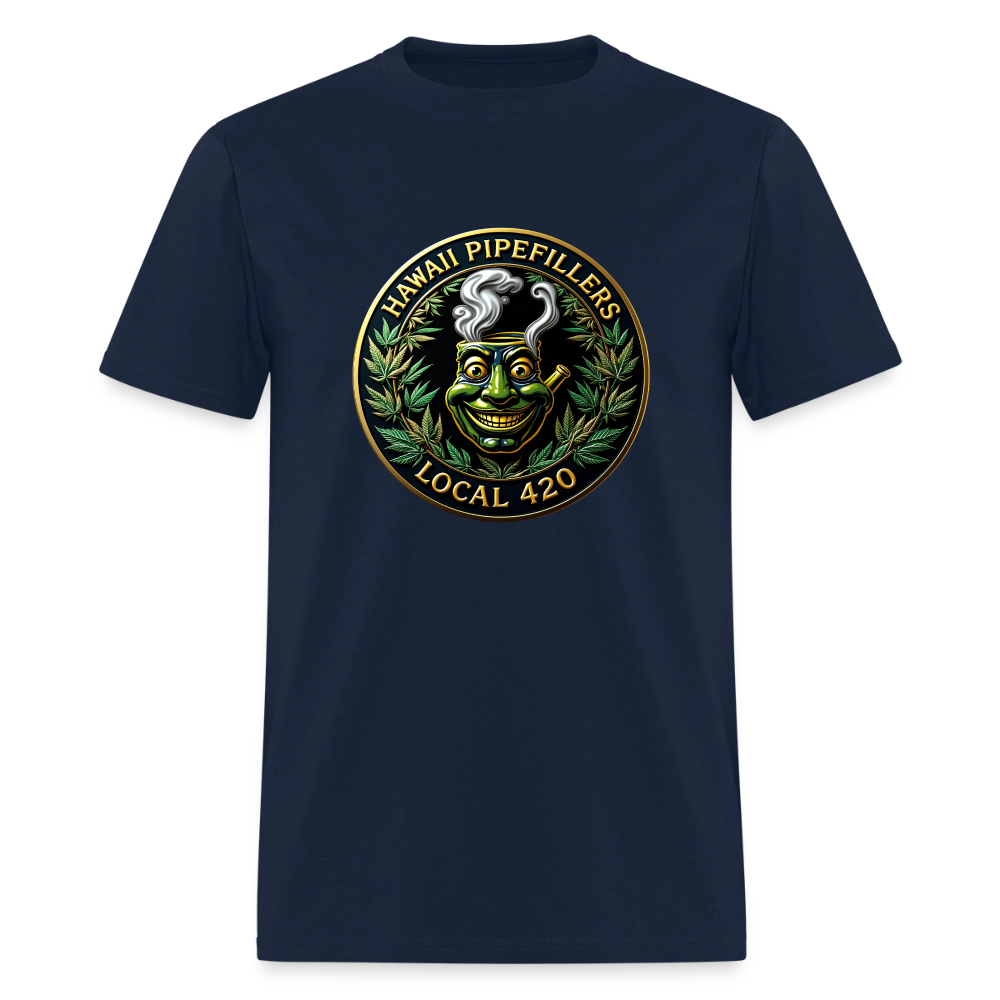 HAWAII PIPEFILLERS LOCAL 420 Men's T-Shirt - navy