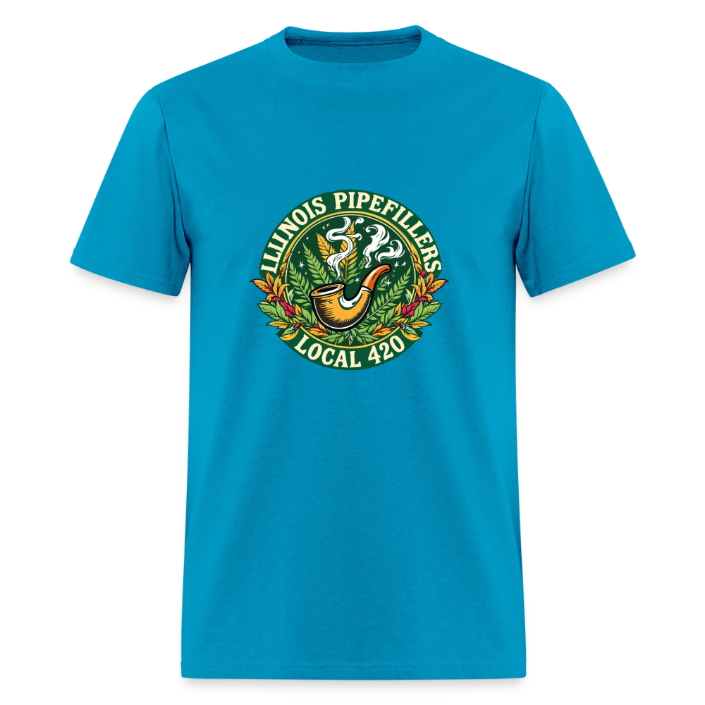 ILLINOIS PIPEFILLERS LOCAL 420 F/B DESIGN Men's T-Shirt - turquoise