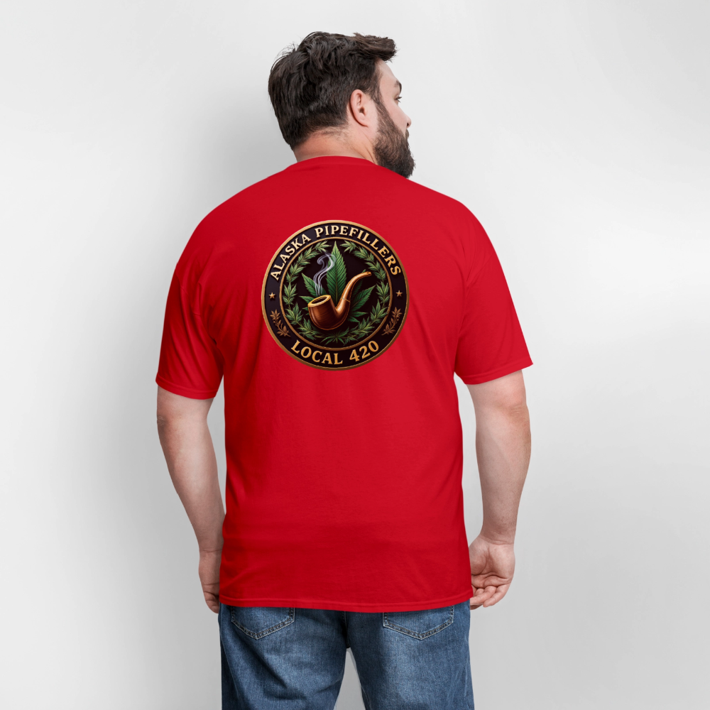 ALASKA PIPEFILLERS LOCAL 420 F/B DESIGN Men's T-Shirt - red