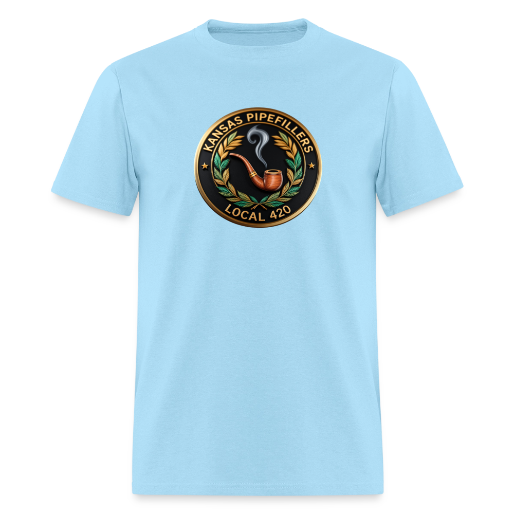 KANSAS PIPEFILLERS LOCAL 420 Men's T-Shirt - powder blue