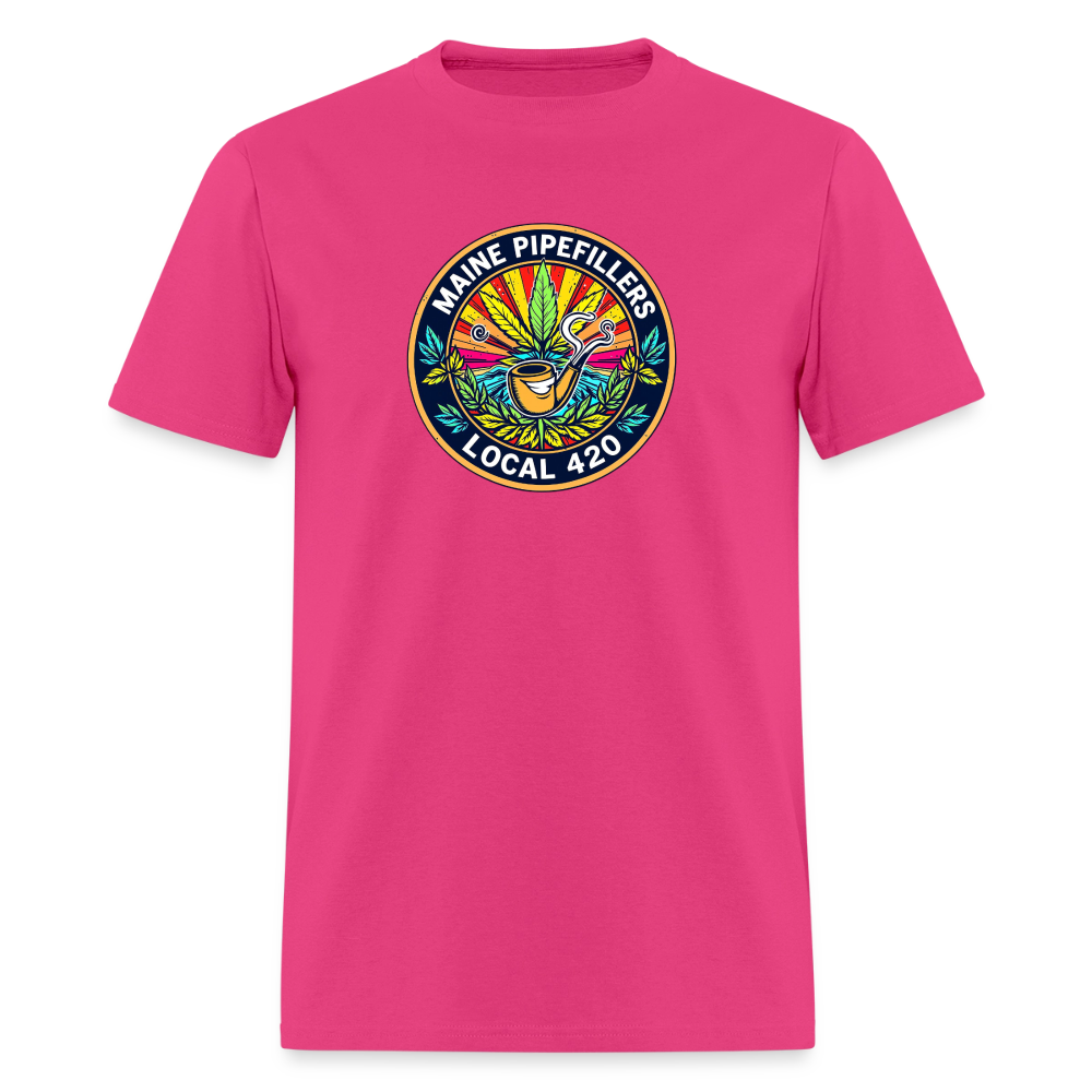 MAINE PIPEFILLERS LOCAL 420 Men's T-Shirt - fuchsia