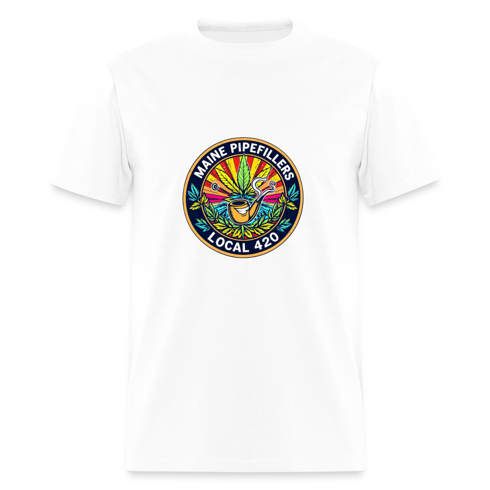 MAINE PIPEFILLERS LOCAL 420 Men's T-Shirt - white