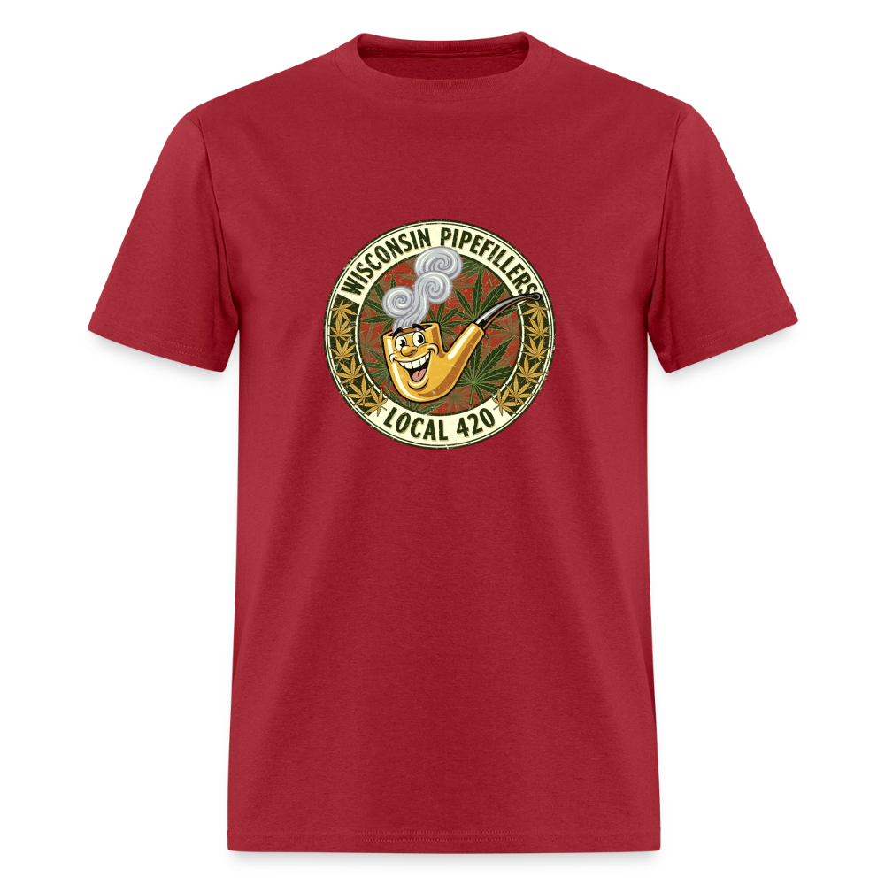 WISCONSIN PIPEFILLERS LOCL 420 Men's T-Shirt - true red