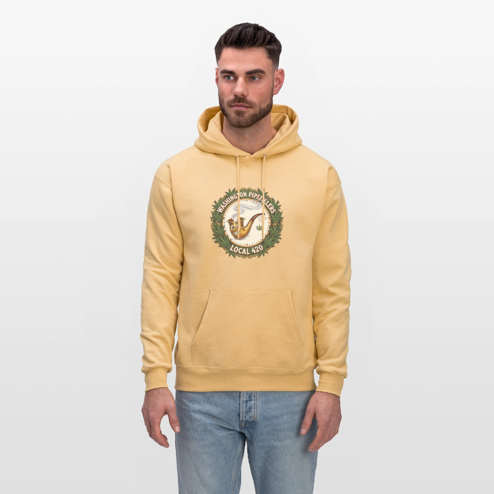 WASHINGTON PIPEFILLERS LOCAL 420 Men's Hoodie - light gold 