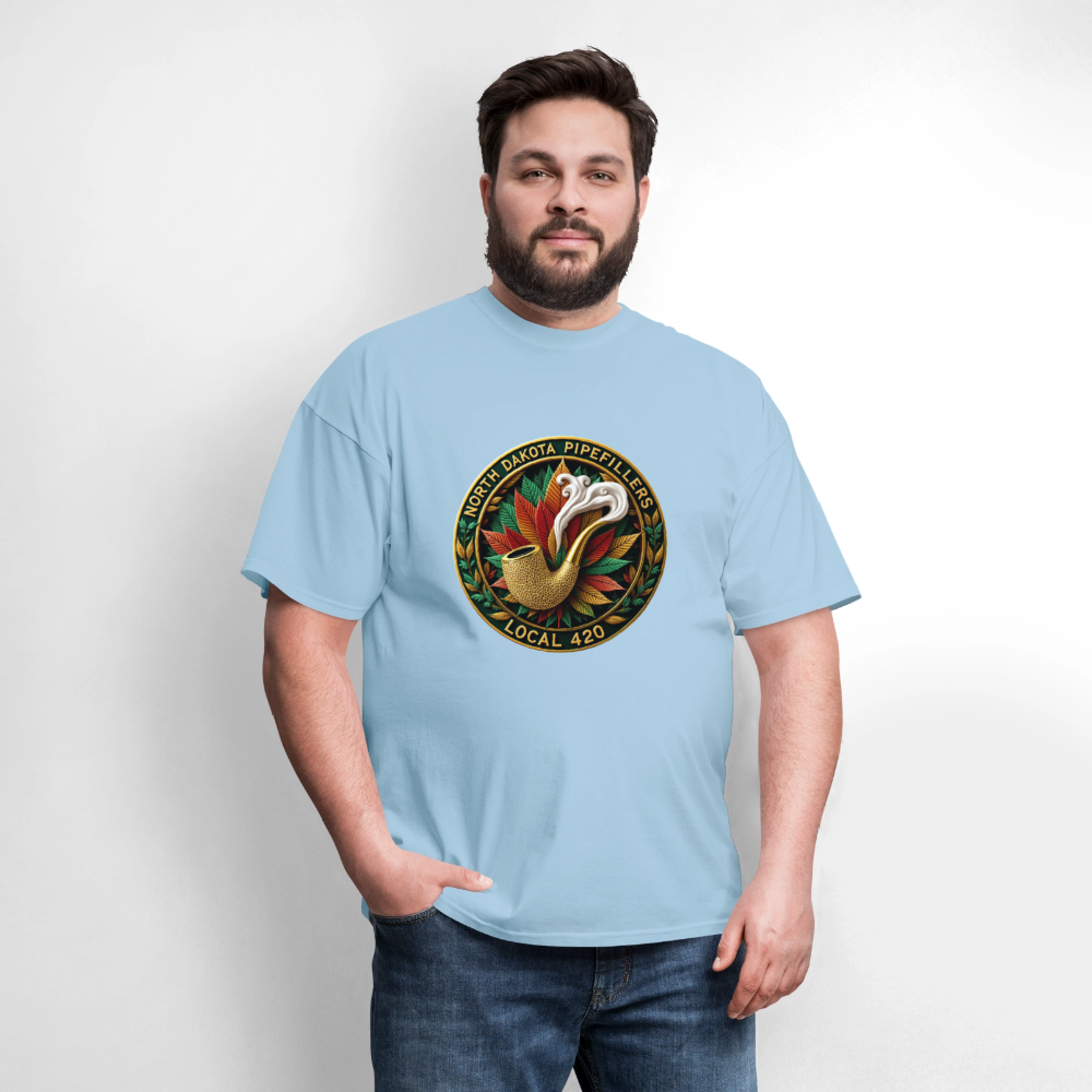 NORTH DAKOTA PIPEFILLERS LOCAL 420 Men's Tee shirt - powder blue