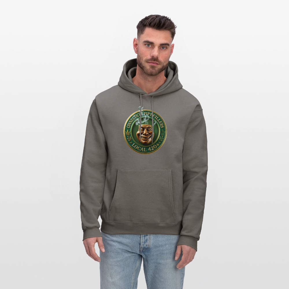 CONNECTICUT PIPEFILLERS LOCAL 420 F/B DESIGN Men's  Hoodie - asphalt gray