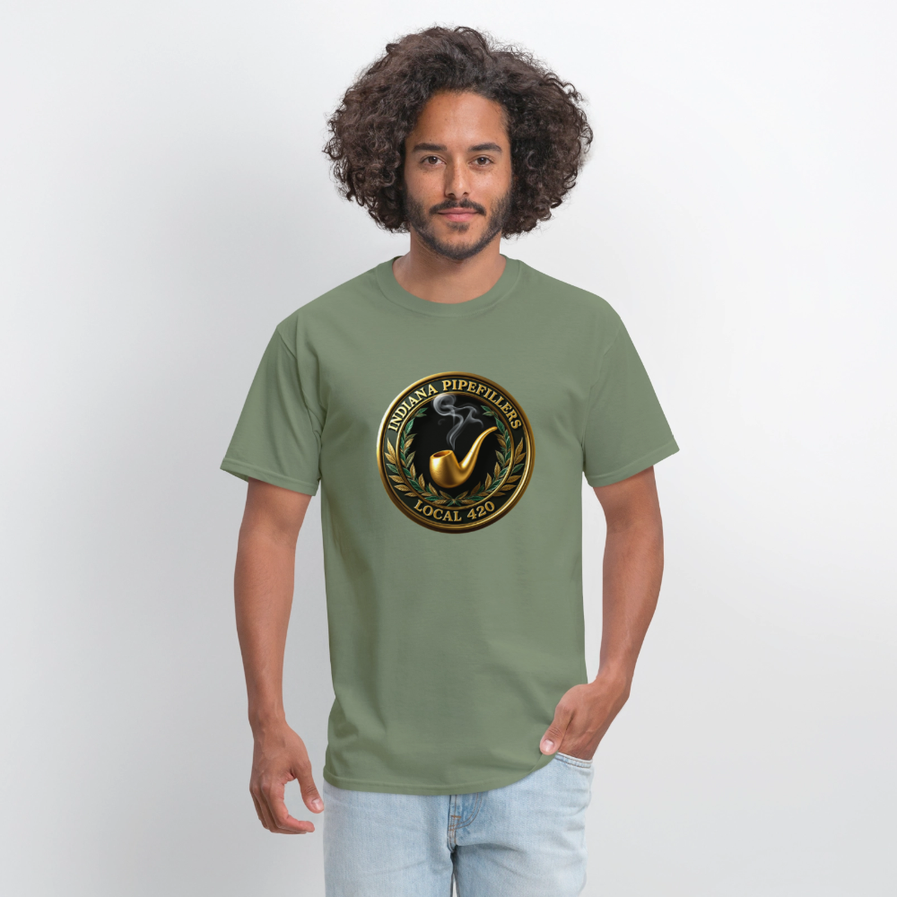 INDIANA PIPEFILLERS LOCAL 420 Men's T-Shirt - military green