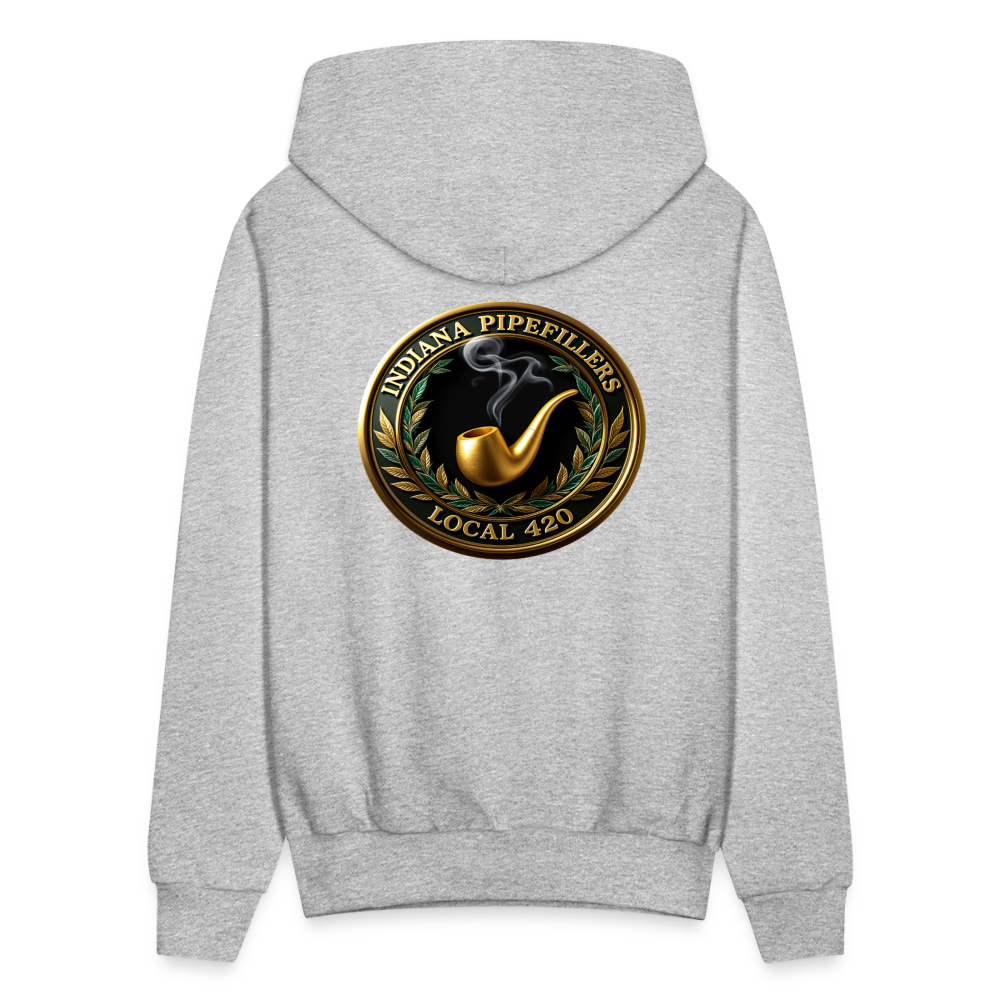 INDIANA PIPEFILLERS LOCAL 420 F/B DESIGN Men's Hoodie - heather gray