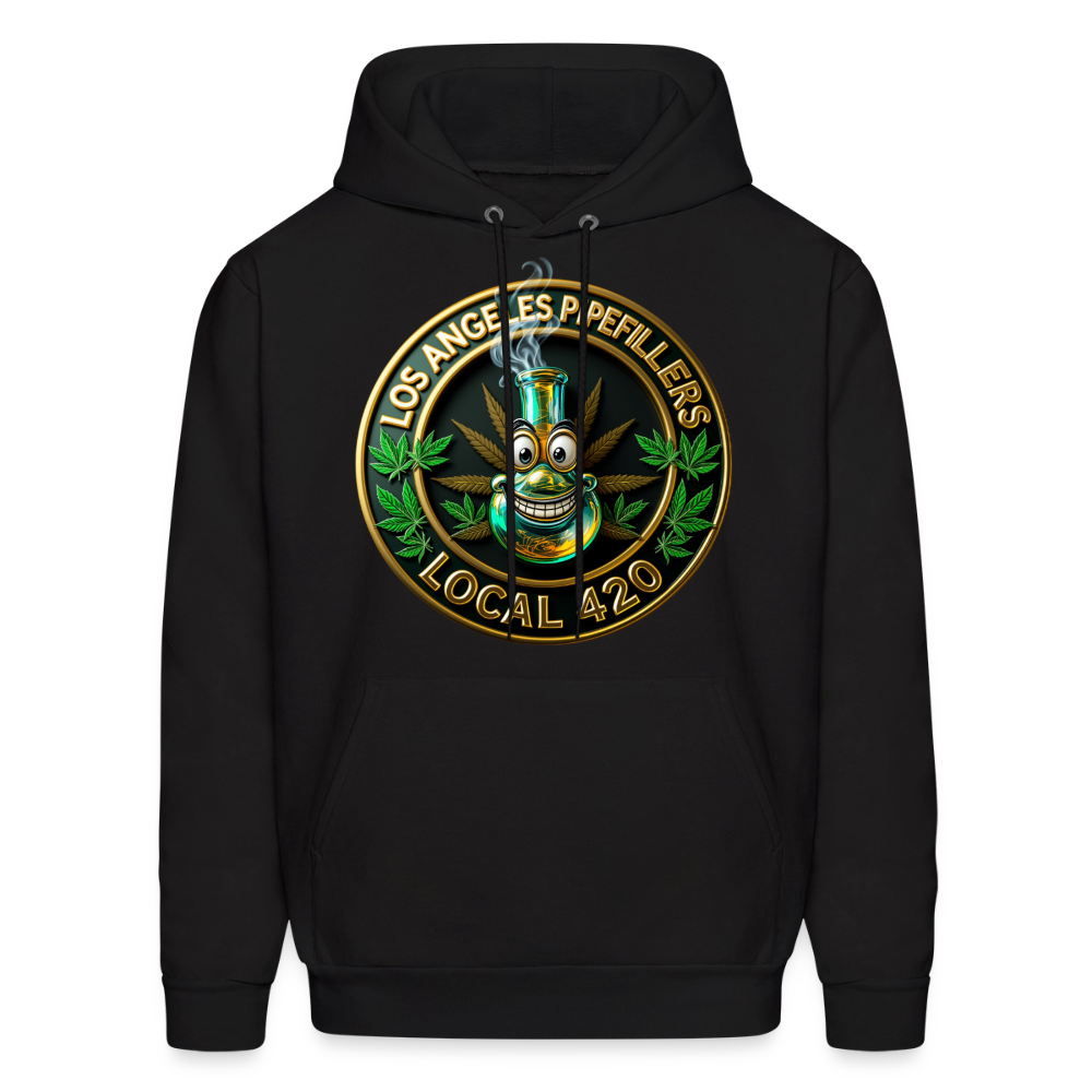 LOS ANGLES PIPEFILLERS LOCAL 420 Men's Hoodie - black