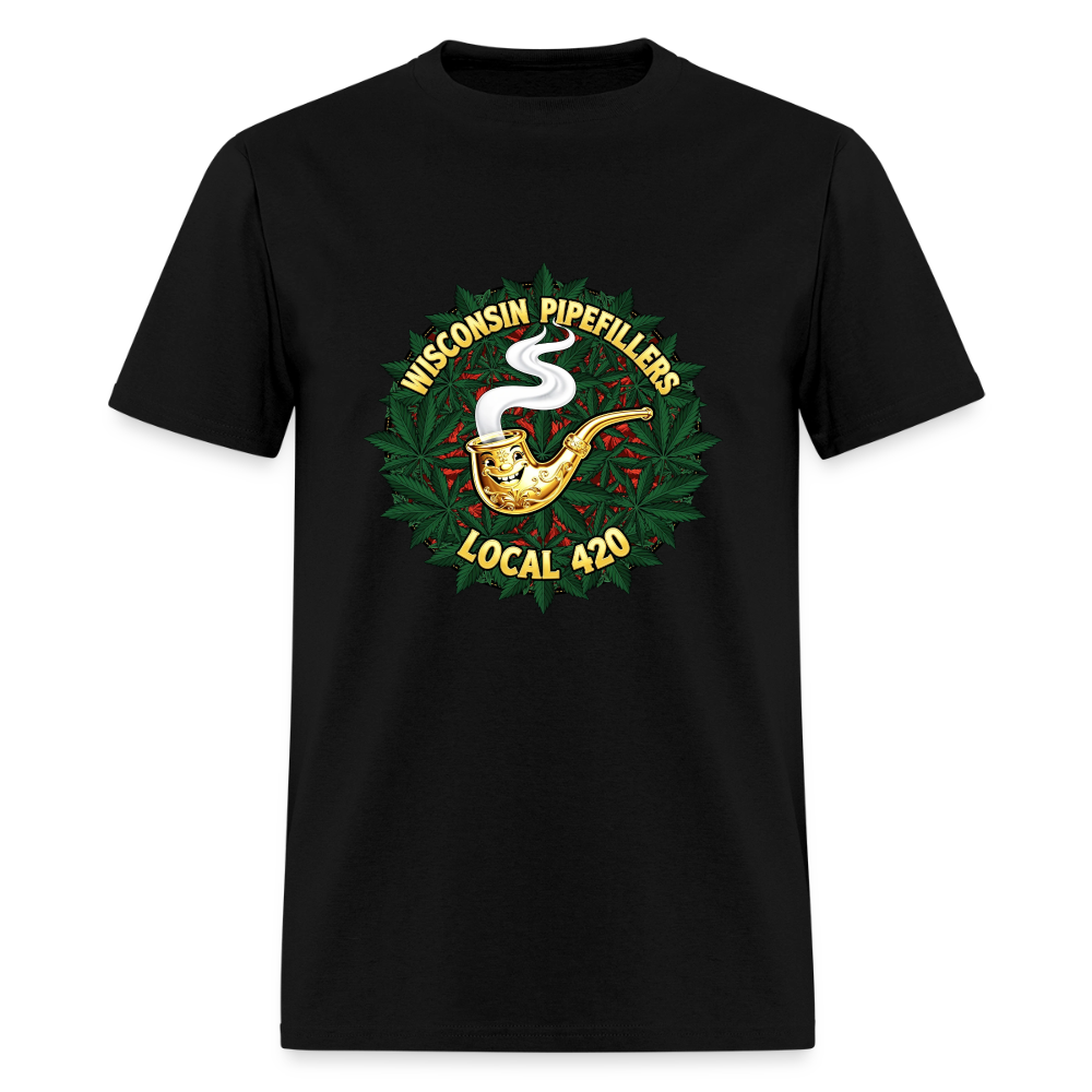 WISCONSIN PIPEFILLERS LOCAL 420 Men's T-Shirt - black