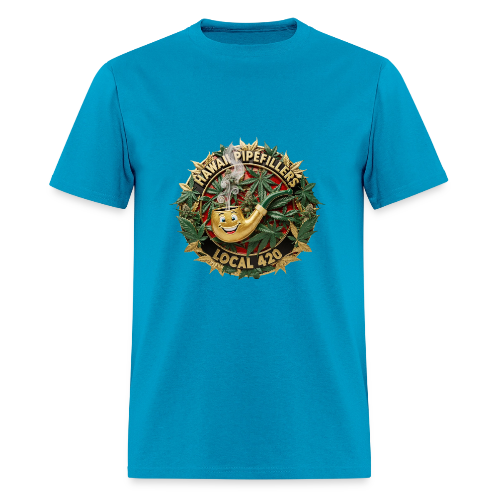 HAWAII PIPEFILLERS LOCAL 420 Men's T-Shirt - turquoise