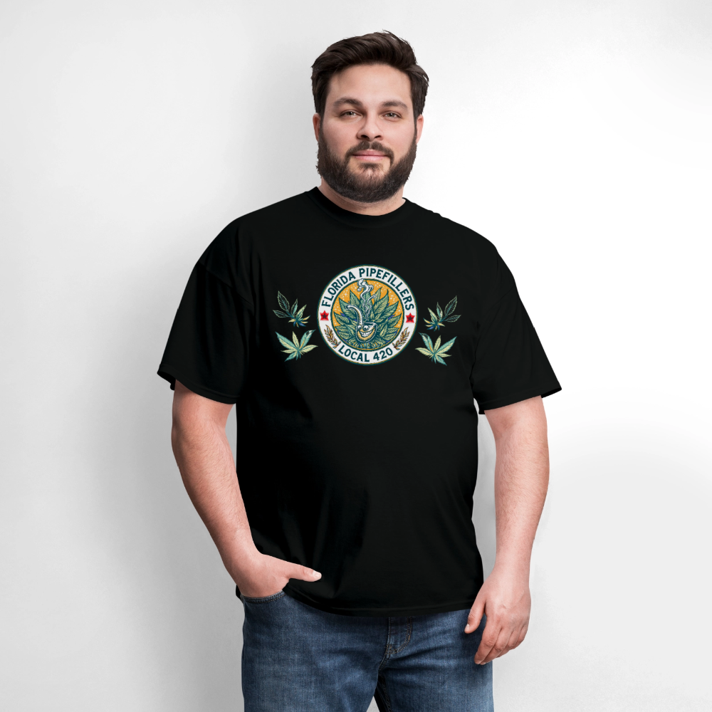 FLORIDA PIPEFILLERS LOCAL 420 F/B DESIGN Men's T-Shirt - black