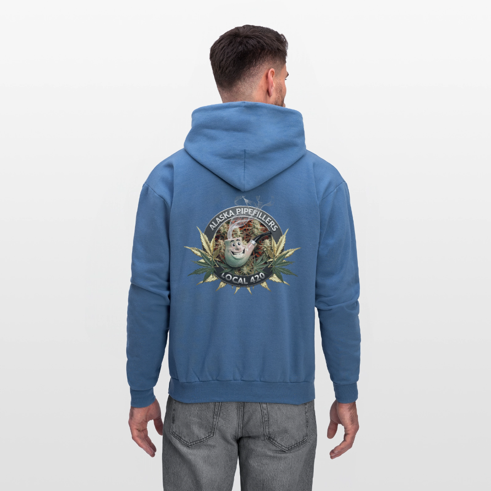 ALASKA  PIPEFILLERS LOCAL 420 F/B DESIGN Men's Hoodie - denim blue