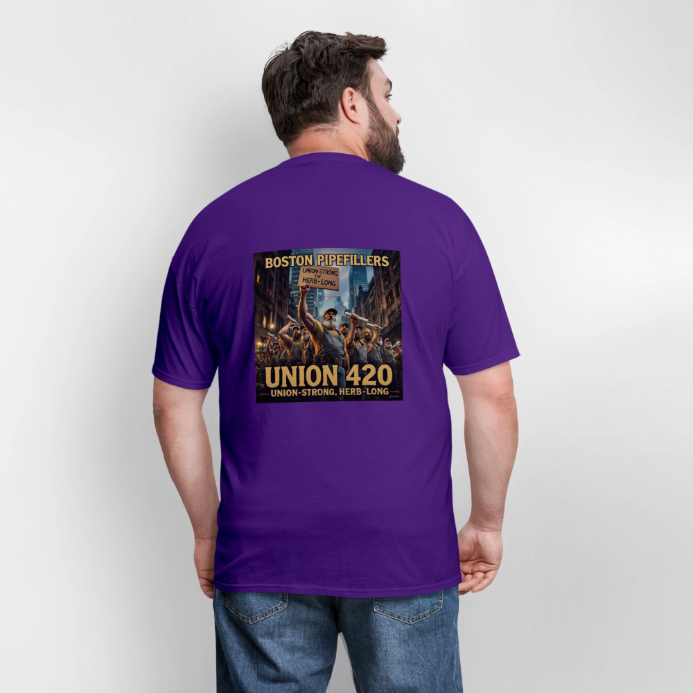NEW ENGLAND PIPEFILLERS UNION 420 Men's T-Shirt - purple