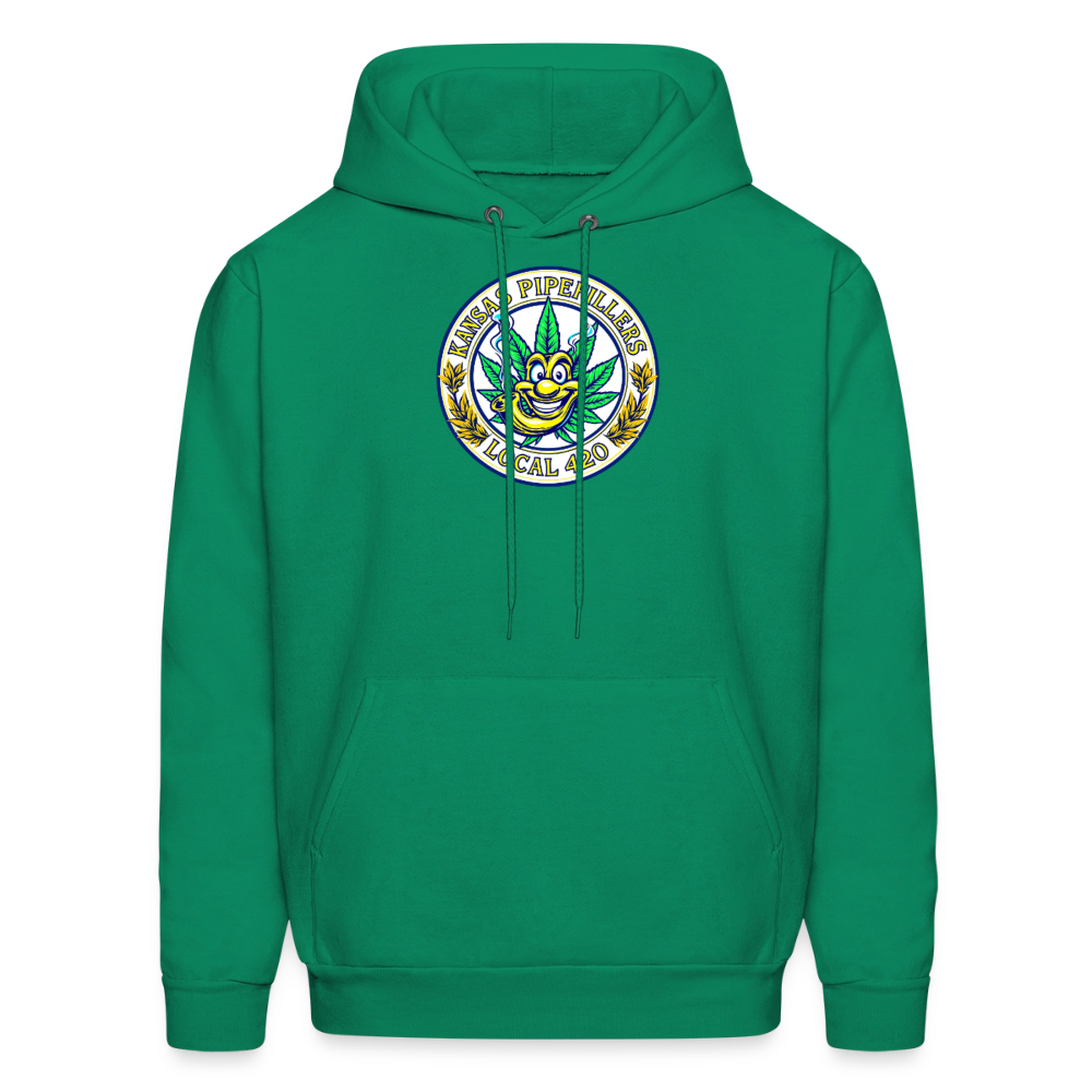KANSAS PIPEFILLERS LOCAL 420 F/B DESIGNS  Men's Hoodie - kelly green