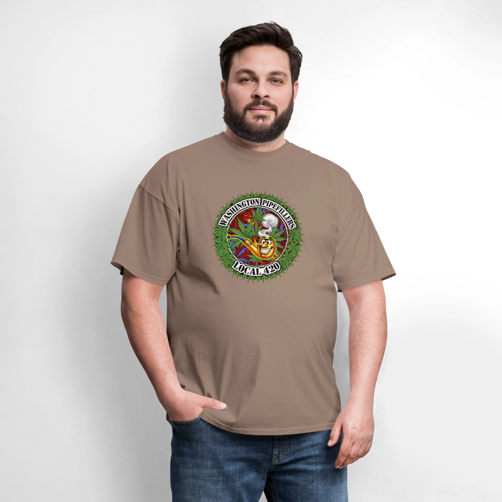 WASHINGTON PIPEFILLERS LOCAL 420 F/B DESIGN Men's T-Shirt - safari