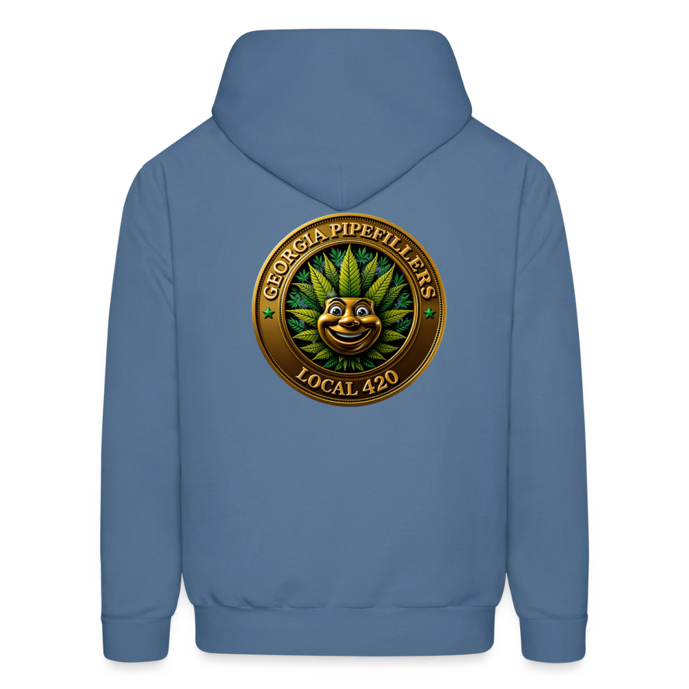 GEORGIA PIPEFILLERS LOCAL 420 F/B DESIGN Men's Hoodie - denim blue