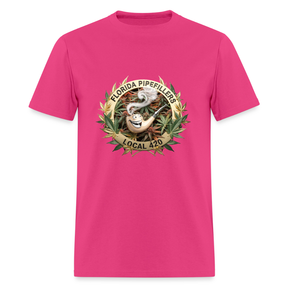 FLORIDA PIPEFILLERS LOCAL 420 F/B DESIGN Men's T-Shirt - fuchsia