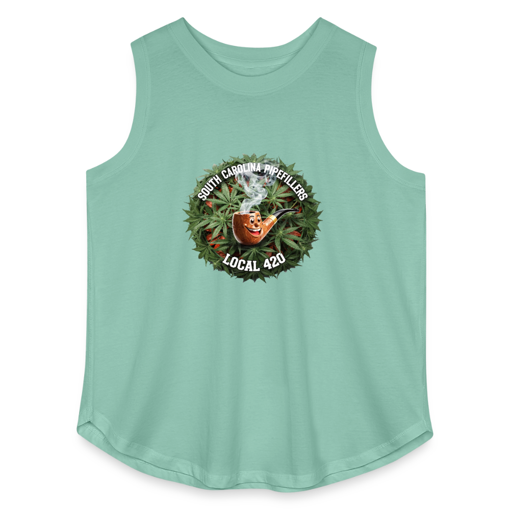 SOUTH CAROLINA PIPEFILLERS LOCAL 420 Women's Curvy Relaxed Tank Top - saltwater