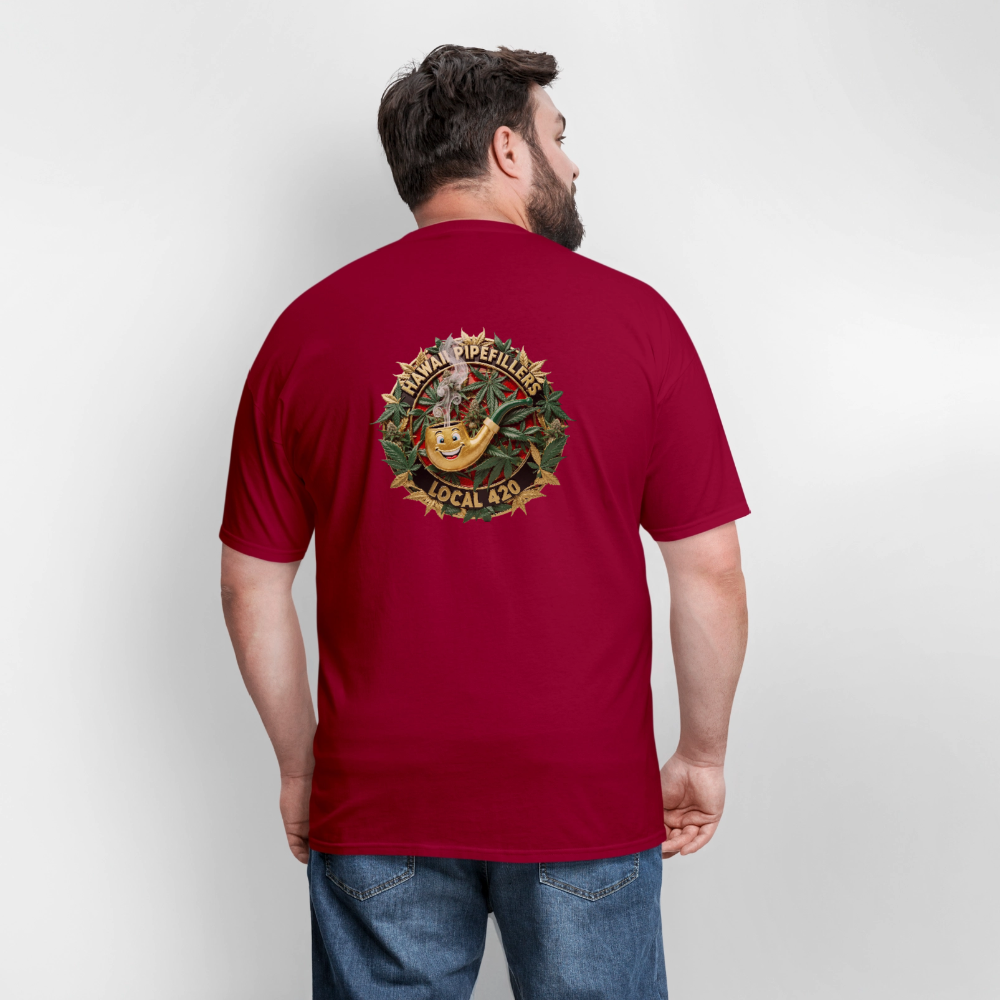 HAWAII PIPEFILLERS LOCAL 420 F/B DESIGN Men's T-Shirt - true red