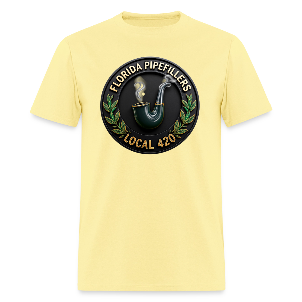 FLORIDA PIPEFILLERS LOCAL 420 F/B DESIGN Men's T-Shirt - cornsilk