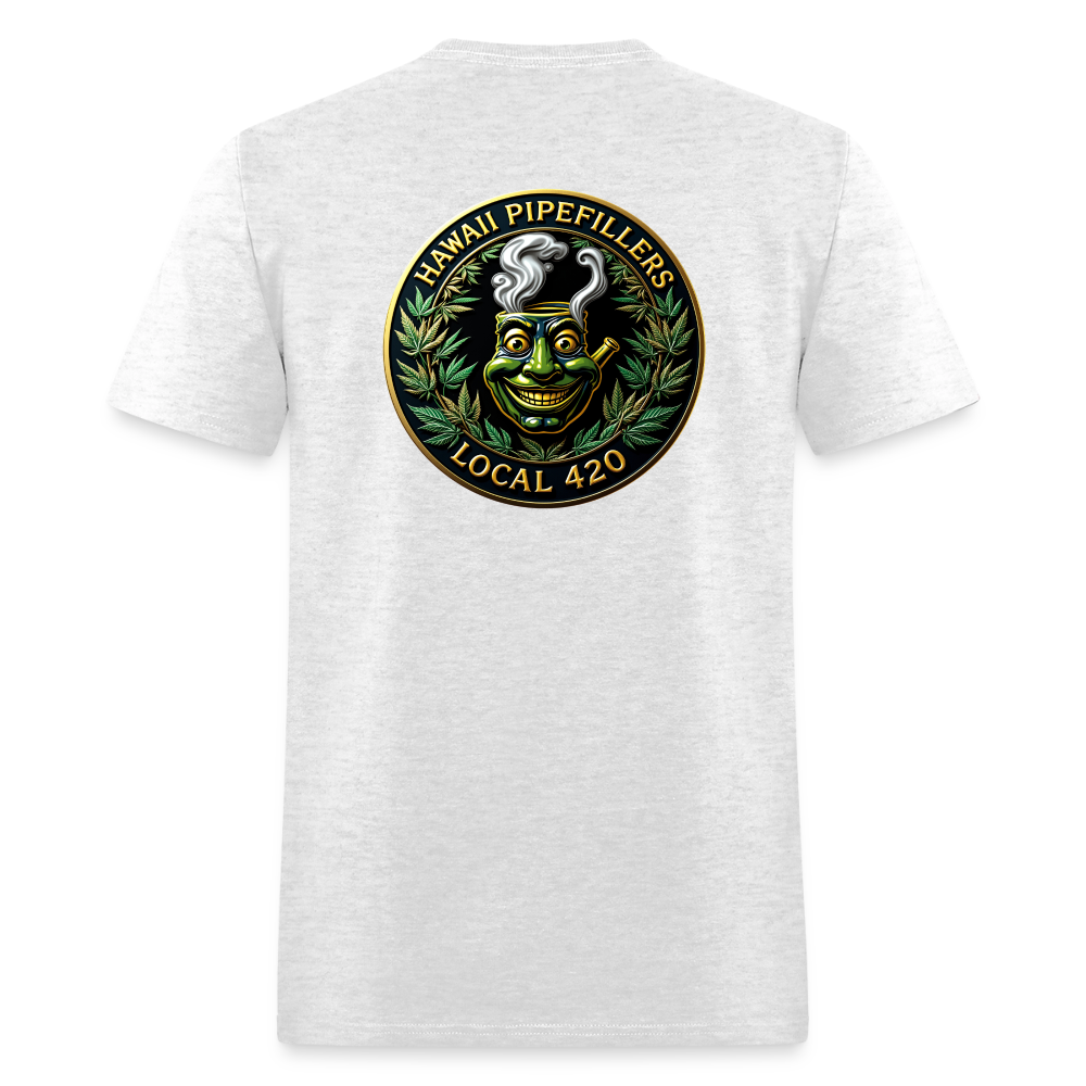 HAWAII PIPEFILLERS LOCAL 420 F/B DESIGN  Men's T-Shirt - light heather gray