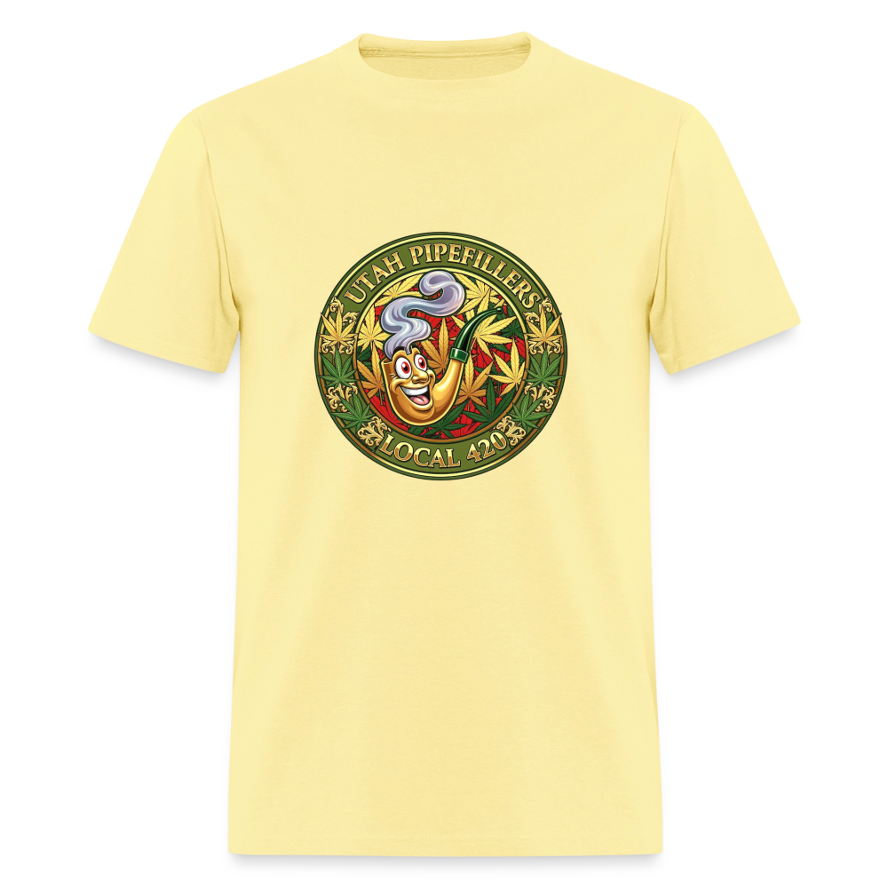 UTAH PIPEFILLERS LOCAL 420 Men's T-Shirt - cornsilk