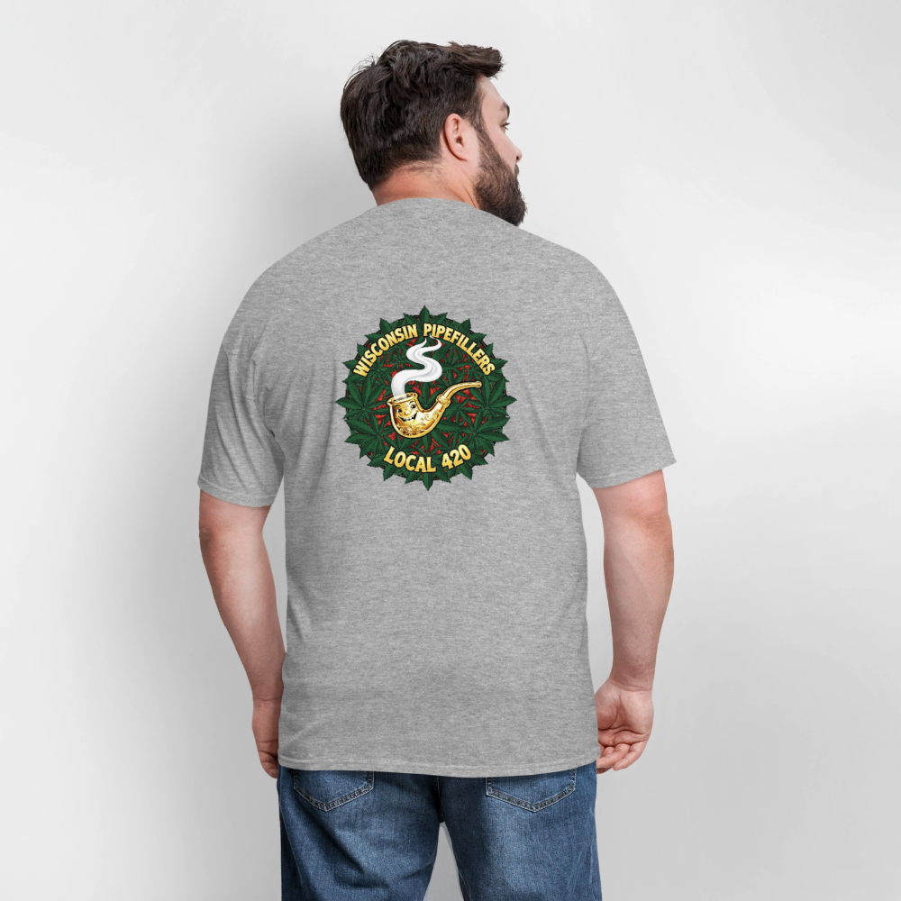 WISCONSIN PIPEFILLERS LOCAL 420 Men's T-Shirt - heather gray