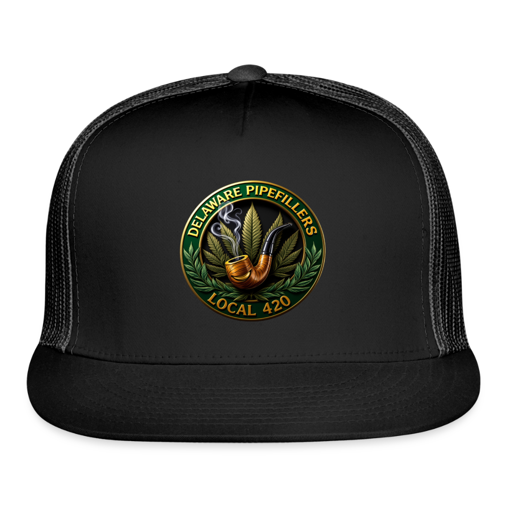 DELAWARE  PIPEFILLERS LOCAL 420 Trucker Hat - black/black