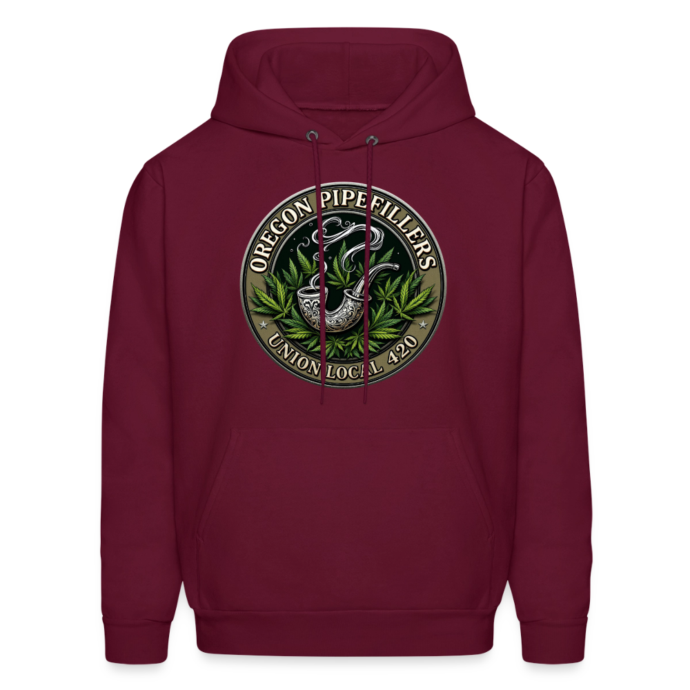 OREGON PIPEFILLERS LOCAL 420 Men's Hoodie - burgundy