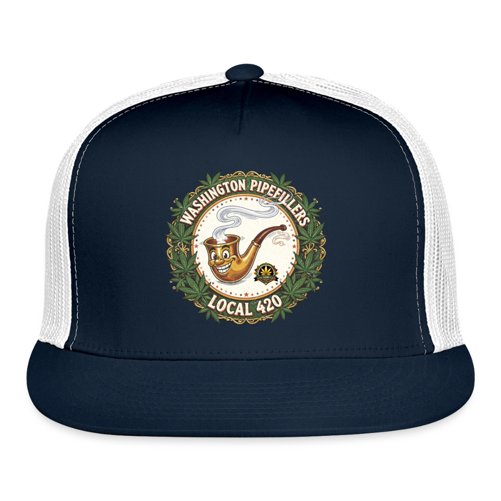 WASHINGTON PIPEFILLERS LOCAL 420 Trucker Hat - navy/white