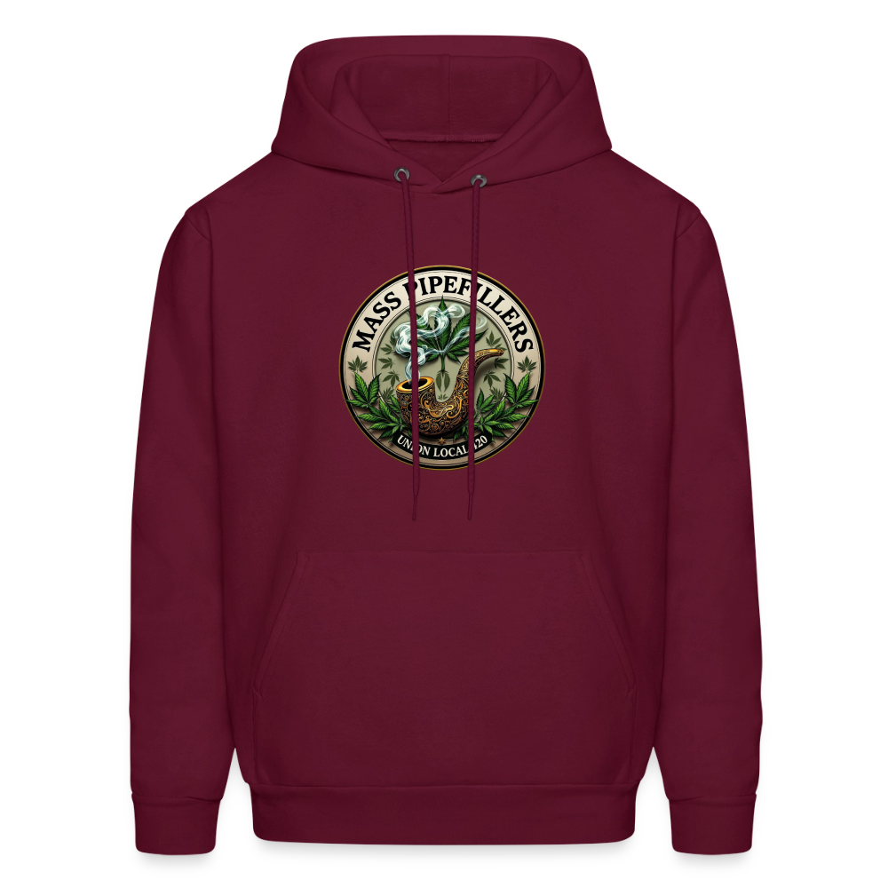 MASS PIPEFILLERS LOCAL 420 2 EMBLEM Men's Hoodie - burgundy