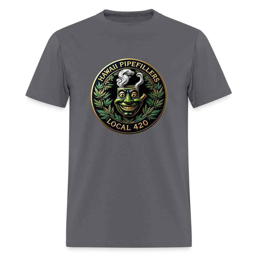 HAWAII PIPEFILLERS LOCAL 420 Men's T-Shirt - charcoal