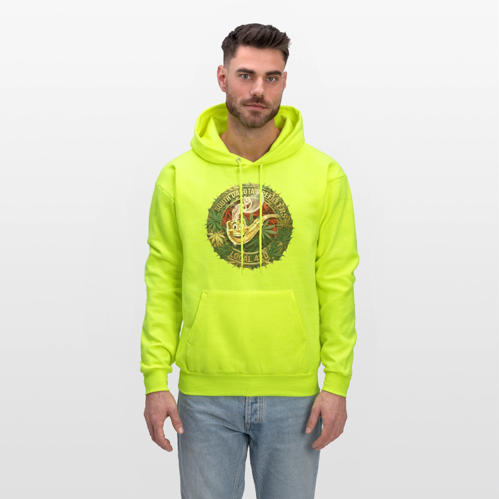 SOUTH DAKOTA PIPEFILLERS LOCAL 420  F/B DESIGN Men's Hoodie - safety green