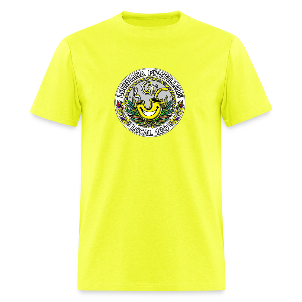 LOUISIANA PIPEFILLERS LOCAL 420 Men's T-Shirt - safety green