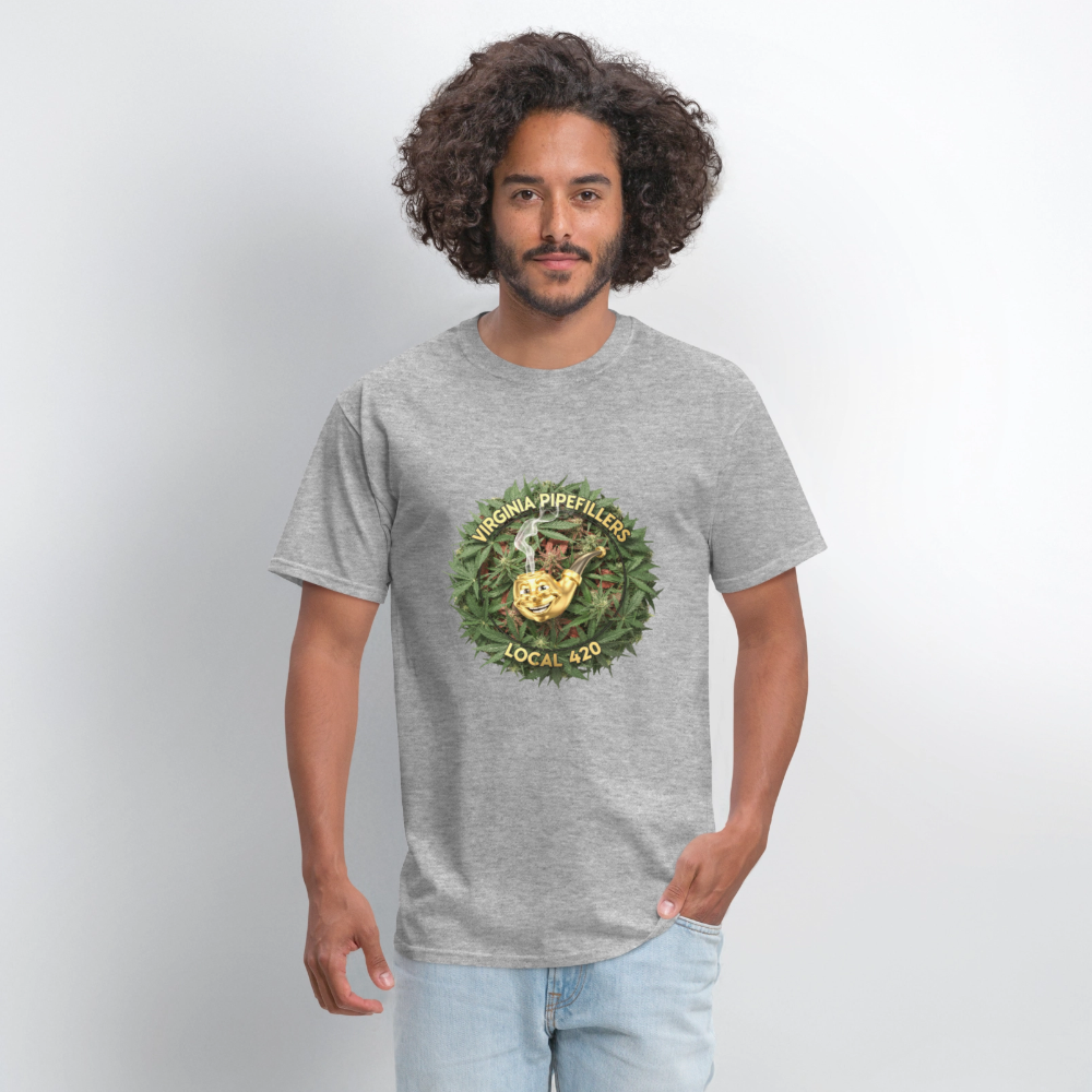 VIRGINIA PIPEFILLERS LOCAL 420 F/B DESIGN Men's T-Shirt - heather gray