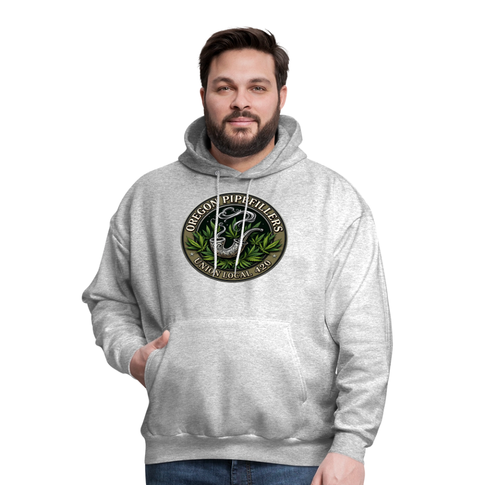 OREGON PIPEFILLERS LOCAL 420 2 EMBLEM Men's Hoodie - heather gray