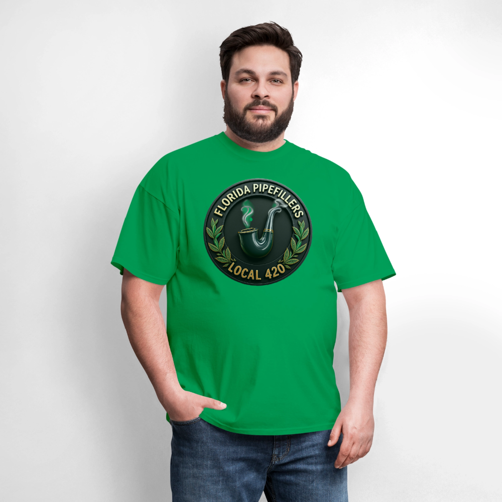 FLORIDA PIPEFILLERS LOCAL 420 F/B DESIGN Men's T-Shirt - bright green