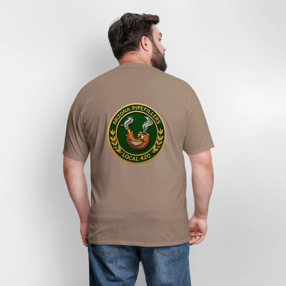 ARIZONIA PIPEFILLERS LOCAL 420 F/B DESIGN Men's T-Shirt - safari