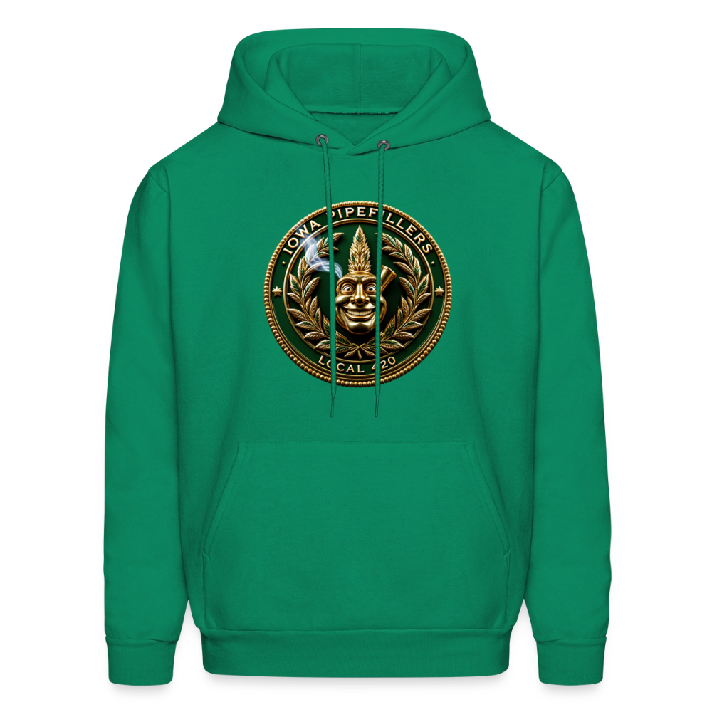 IOWA PIPEFILLERS LOCAL 420 F/B DESIGN Men's Hoodie - kelly green