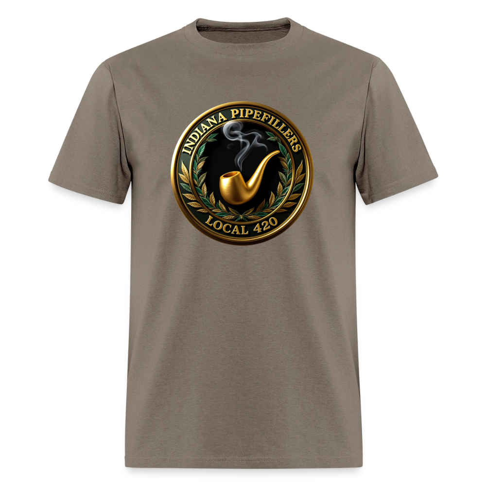 INDIANA PIPEFILLERS LOCAL 420 Men's T-Shirt - safari