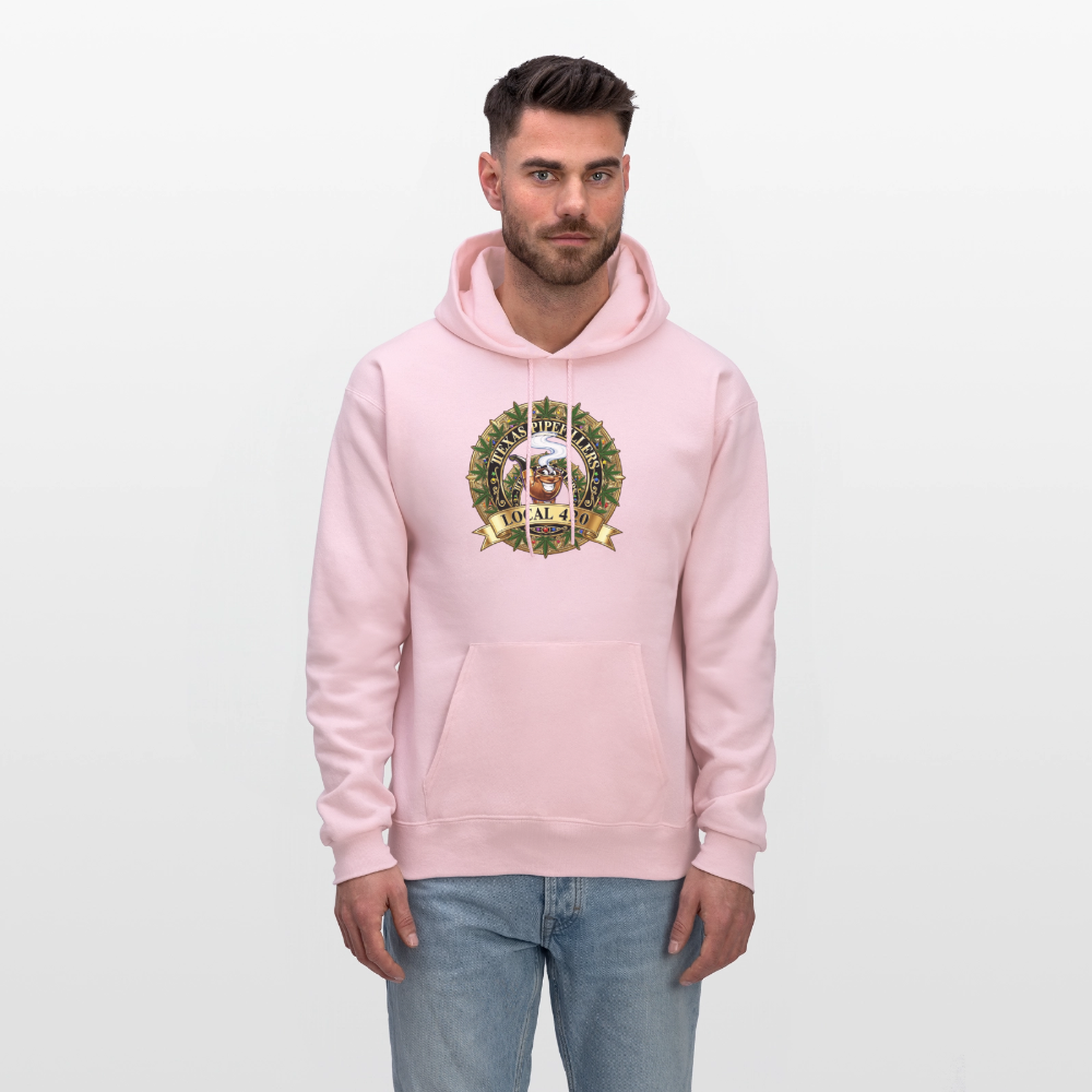 TEXAS PIPEFILLERS LOCAL 420 F/B DESIGN Men's Hoodie - pale pink