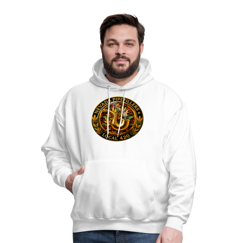 NEVADA PIPEFILLERS LOCAL 420  F/B DESIGN Men's Hoodie - white