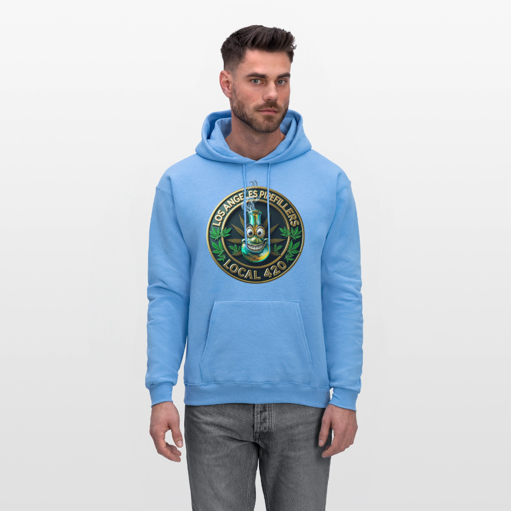 LOS ANGLES PIPEFILLERS LOCAL 420 Men's Hoodie - carolina blue