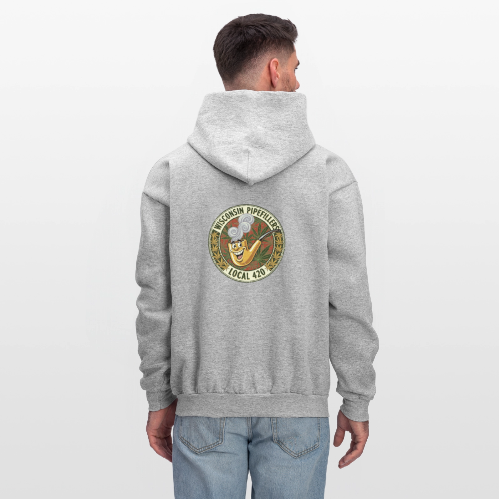 WISCONSIN PIPEFILLERS LOCL 420 F/B DESIGN Men's Hoodie - heather gray
