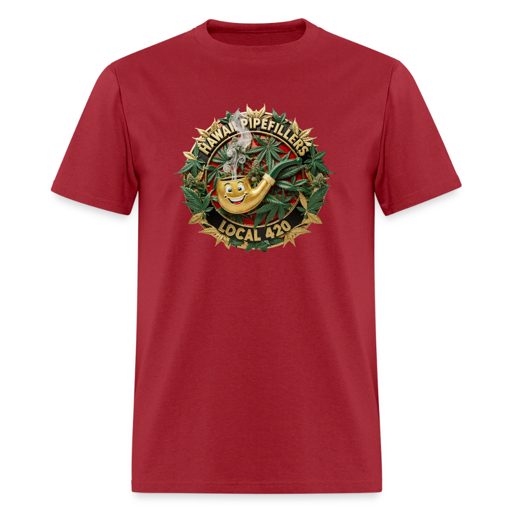 HAWAII PIPEFILLERS LOCAL 420 F/B DESIGN Men's T-Shirt - true red