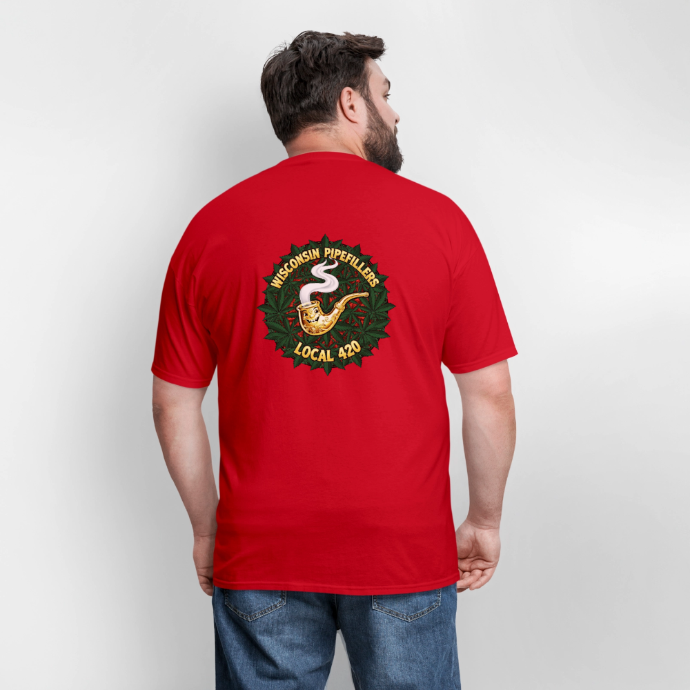 WISCONSIN PIPEFILLERS LOCAL 420 Men's T-Shirt - red