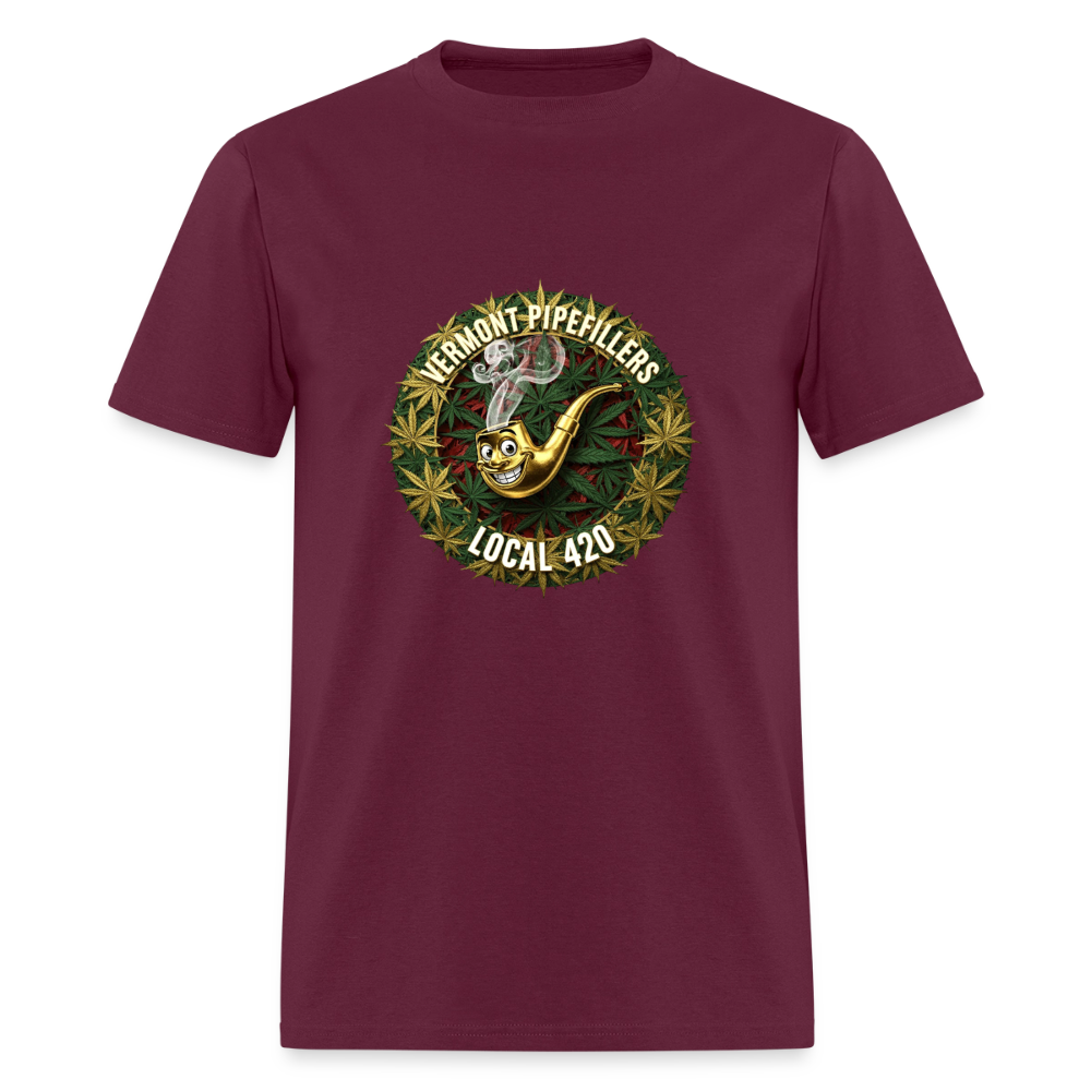 VERMONT PIPEFILLERS LOCAL 420 Men's T-Shirt - burgundy