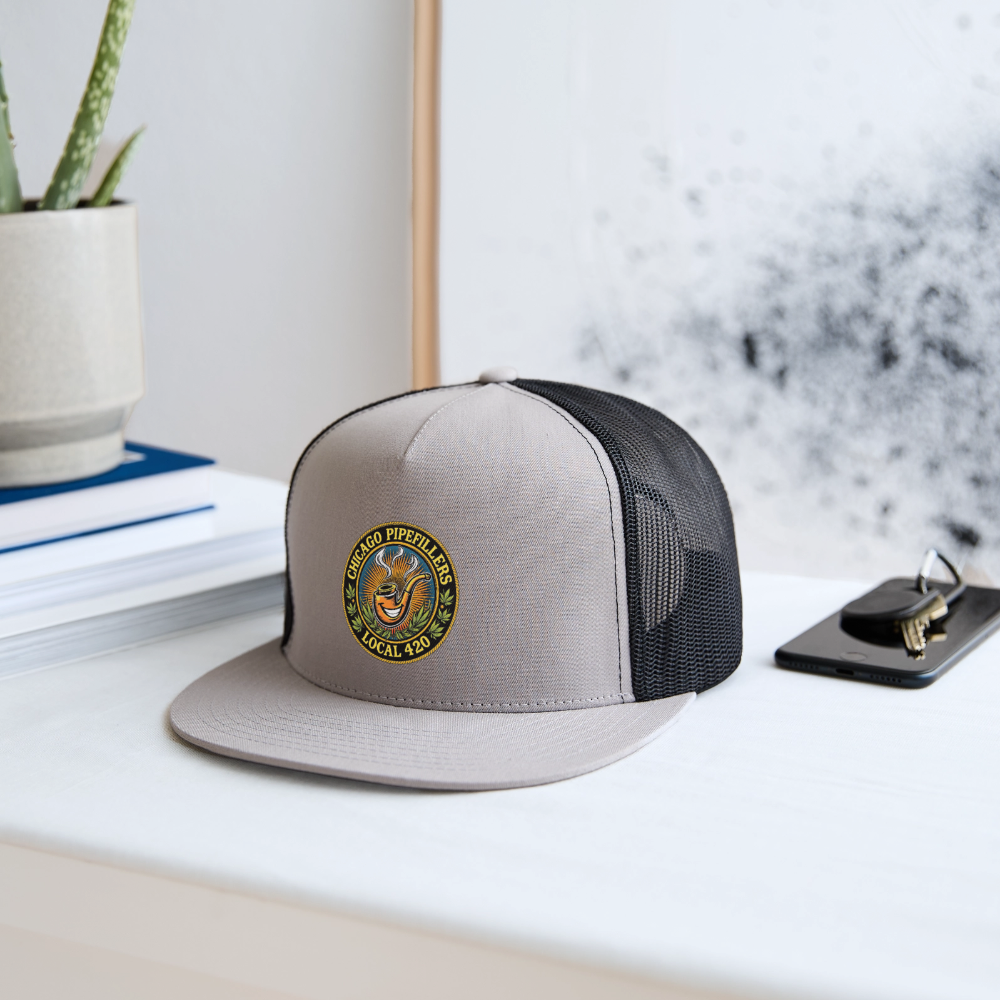 CHICAGO PIPEFILLERS LOCAL 420 Trucker Hat - gray/black